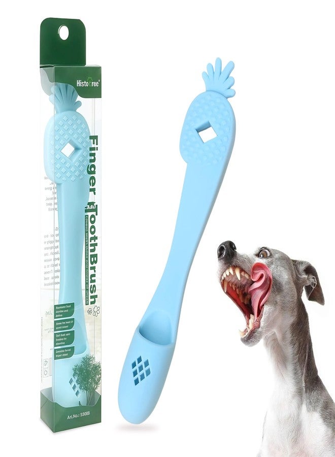 Histotree Blue Pineapple-Shaped Dog Finger Toothbrush Soft TPR Anti-Slip Dog Finger Toothbrush Cover Fun Cat Fingerbrush Tooth Cleaning Tool Pet Dental Care Toothbrush for Dogs and Cats 5.98in/15.2cm - Image 1