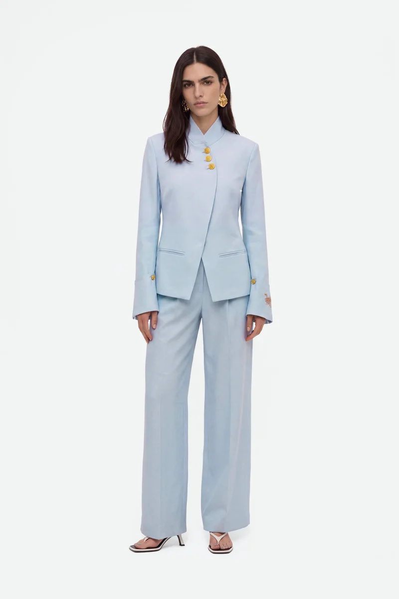 Nocturne Embroidery Detail Stand Collar Jacket