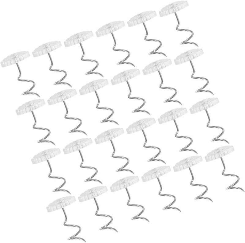 GALPADA 50pcs Plastic Spiral Sofa Nails Spiral Tacks Decorative Bed Skirt Pins Non-Marking Upholstery Fixing Pins for Furniture and Bedding Accessories - Image 1