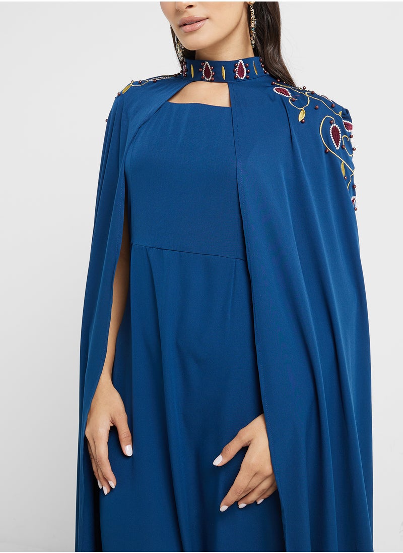hayas closet Embellished Cape Sleeve Dress  - Image 3