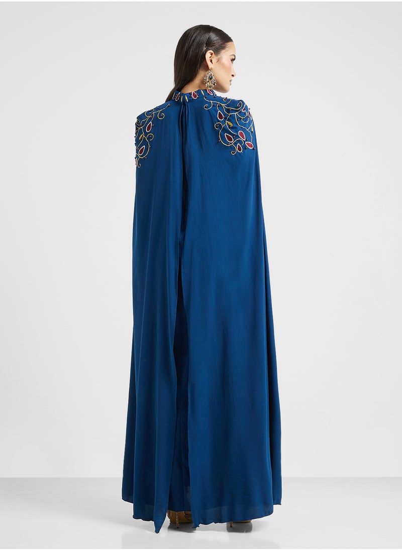 hayas closet Embellished Cape Sleeve Dress  - Image 2