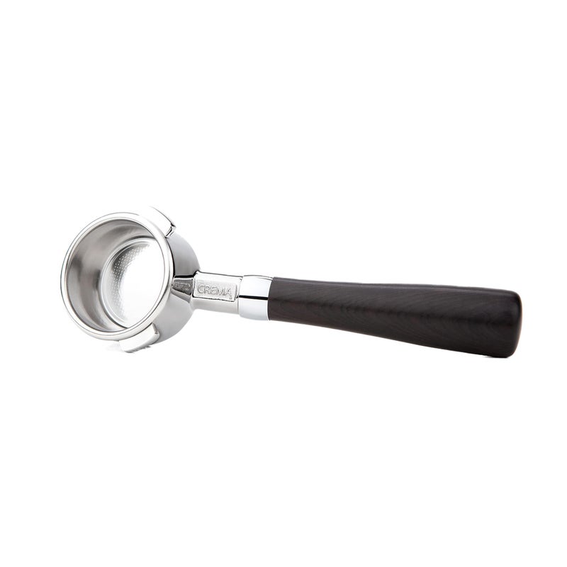Crema Coffee Products  54mm Bottomless Naked Portafilter  Filter Basket Included  Fits 54mm Breville Machines Sandalwood