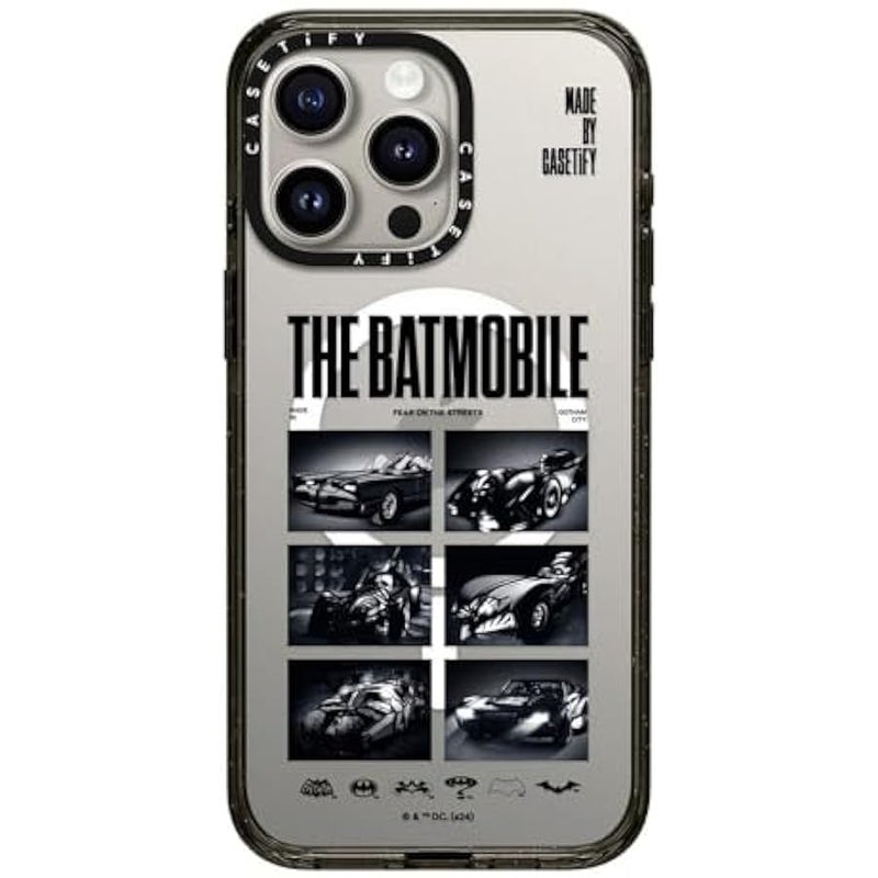 Casetify Impact iPhone 15 Pro Max Case 【Batman Co-Lab / 4X Military Grade Drop Tested / 8.2ft Drop Protection/Compatible with Magsafe】 - The Batmobile - Clear Black - Image 1