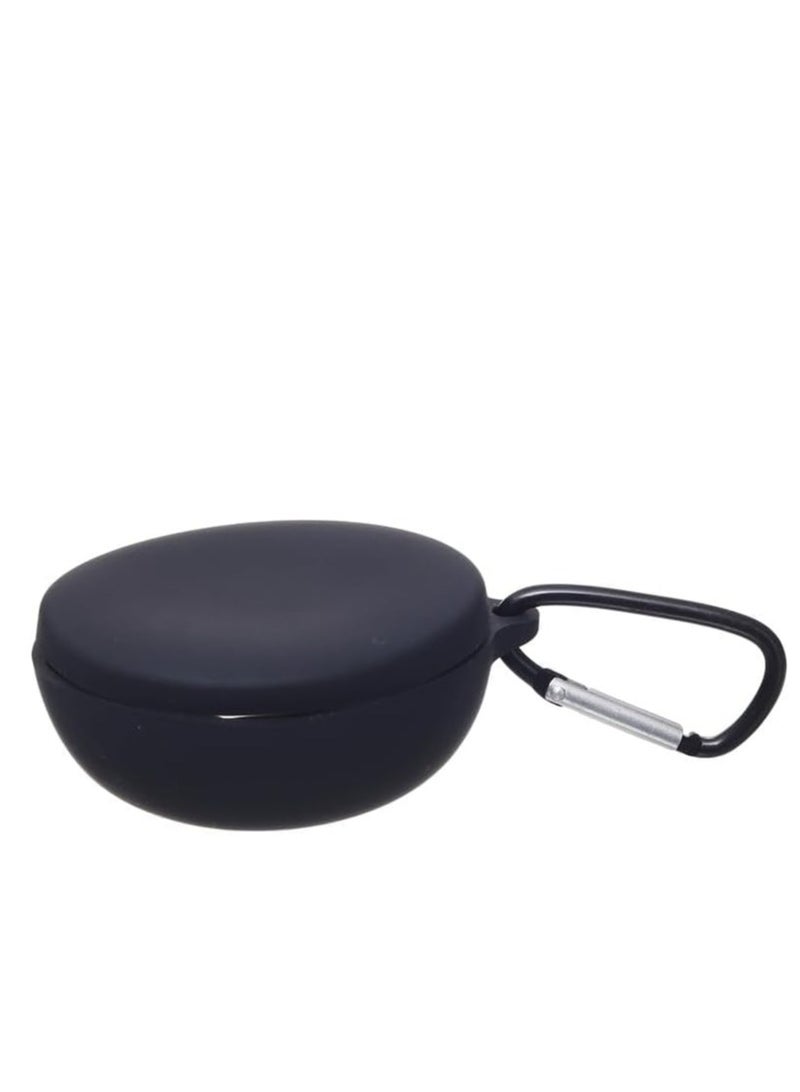 shomira Silicone Cover Case Compatible with Oraimoo Freepods 4 Portable Protective Case Cover With Keychain For Oraimoo Freebuds 4 (Black) - Image 1