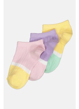 RBX Kids Girl 3 Pairs Textured Socks, Multicolor  - Image 2