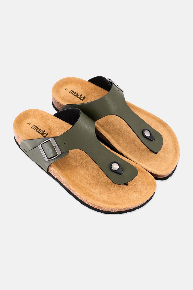 Mudd Men Slip On Cork Sandals, Olive - Image 4