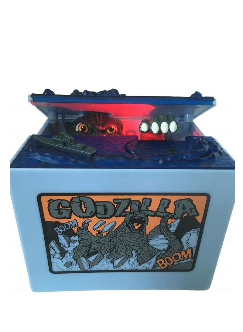 SYOSI Electronic Dinosaur Coin Bank for Kids, Animated Monster Style Money Box with Music, Ideal Gift for Boys and Girls - Image 2