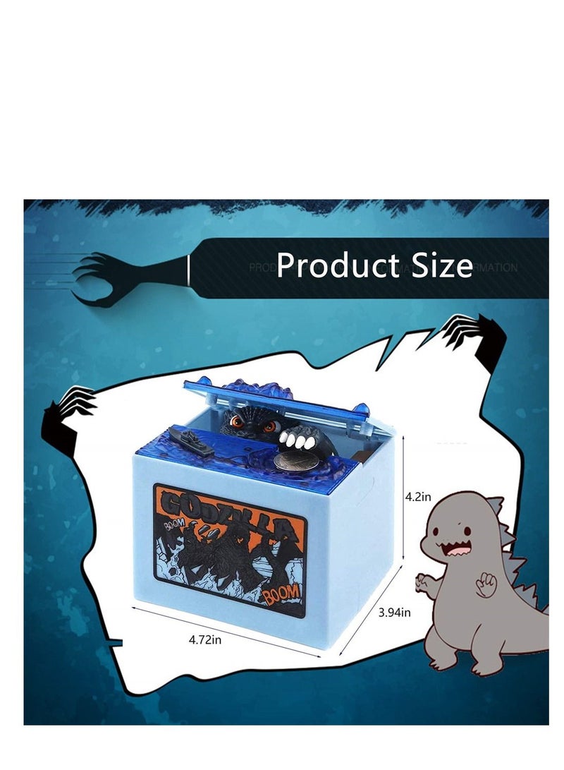 SYOSI Electronic Dinosaur Coin Bank for Kids, Animated Monster Style Money Box with Music, Ideal Gift for Boys and Girls - Image 4