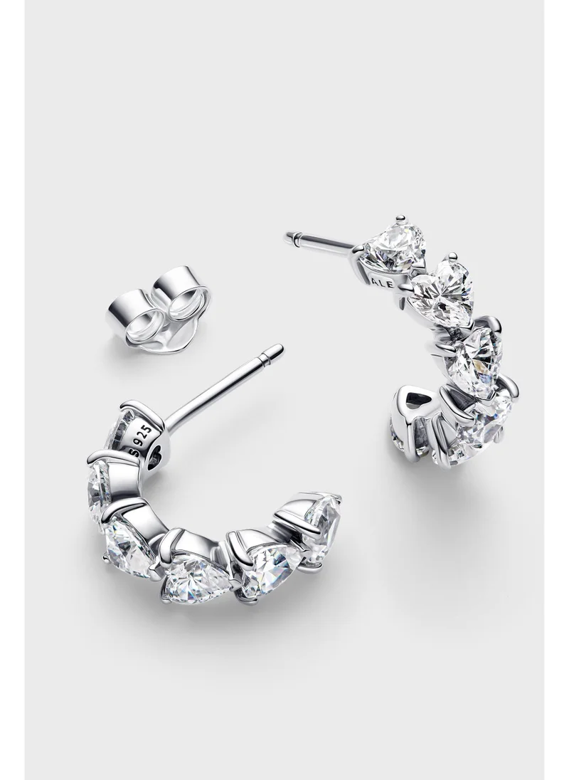 Hearts Sterling Silver Stud Earrings