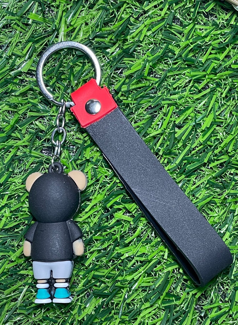 ميدالية مفاتيح كرتونية مميزة اكسسوار أنيق سلسلة مفاتيح بشخصية كوكو تيدي بير مع شريط يتناسب مع مفاتيح السيارة والمحفظة والحقيبة هدية ابداعية جميلة - Image 4