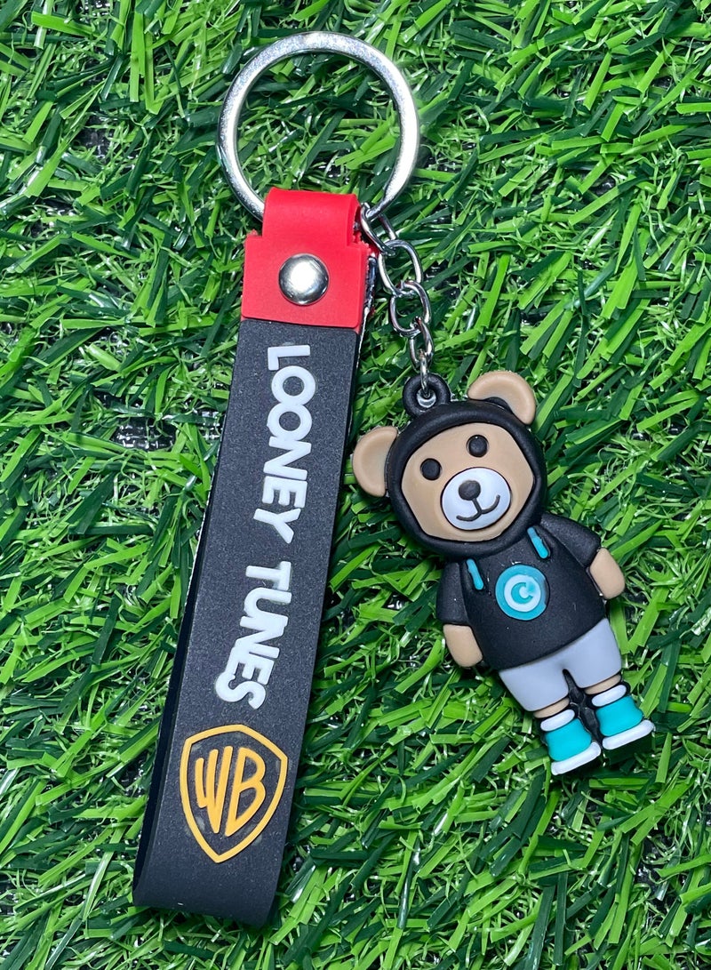 ميدالية مفاتيح كرتونية مميزة اكسسوار أنيق سلسلة مفاتيح بشخصية كوكو تيدي بير مع شريط يتناسب مع مفاتيح السيارة والمحفظة والحقيبة هدية ابداعية جميلة - Image 3