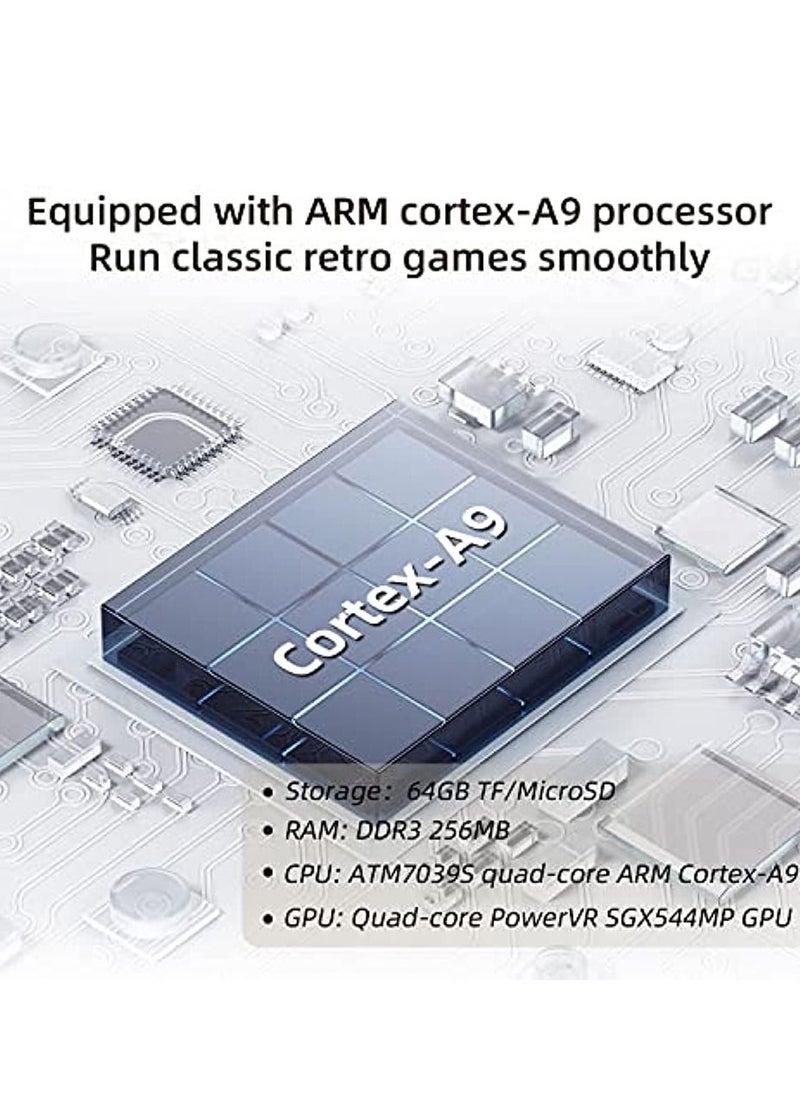 ANBERNIC  - RG35XX Handheld Game Console, 3.5-Inch IPS Screen Linux System Retro Video Games Consoles, Portable Pocket Video Player Built-in 5000+ Games (Purple Transparent-64G+128G) - Image 1