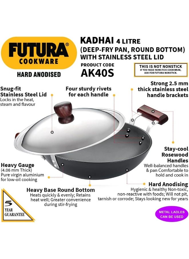 Hawkins Futura 4 Litre Deep Fry Pan, Hard Anodised Kadai with Stainless Steel Lid, Round Bottom Kadhai, Big Kadai, Black - pzsku/ZFCB1CC99490D1A972C35Z/45/_/1739212750/72891b19-d4b9-4c23-abf8-ec3c14e7ea42