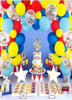 Beauenty 80 Pcs Party Supplies Balloons Arch Kit - Latex Balloons Confetti Balloon Garland Strip Set for Baby Shower, Paw Birthday Party, Carnival Circus Party Decorations