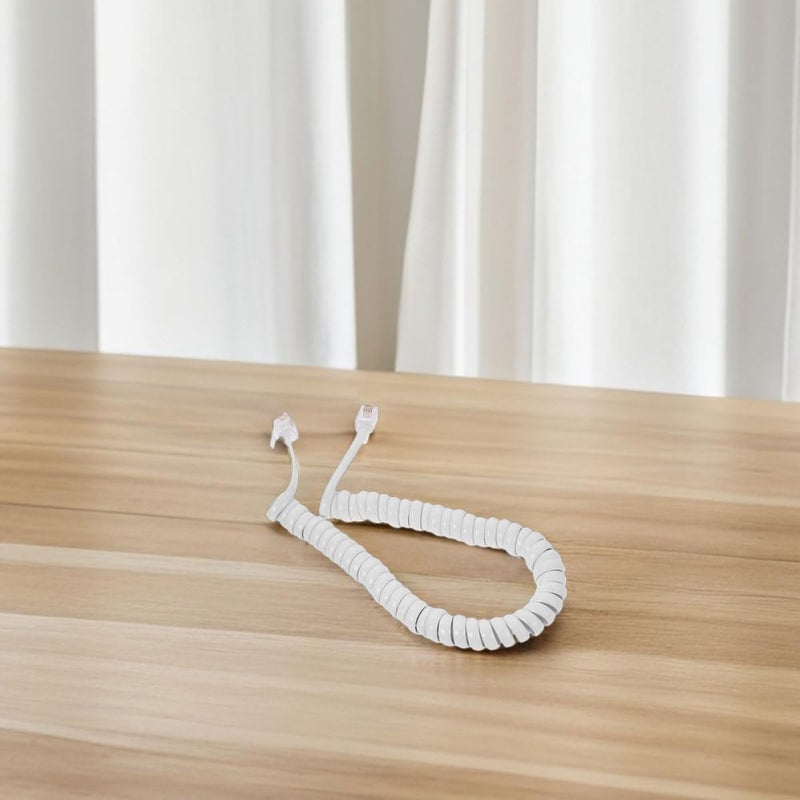 3 Pack Curly Telephone Cord for Desk Phones Receiver Coil Cable Home Office Use - Image 5