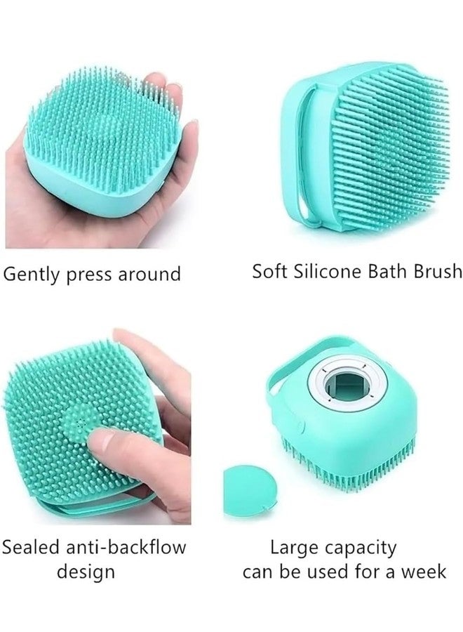 MORIXA Soft Silicone Bath Body Brush for Men & Women (1 Piece Square Bath Brush) | Multicolour | Deep Nourishing Cleansing, Exfoliation & Dirt Removal | BPA-Free Back Scrubber with Lather-Boosting Bristles & No-Slip Grip - Image 4
