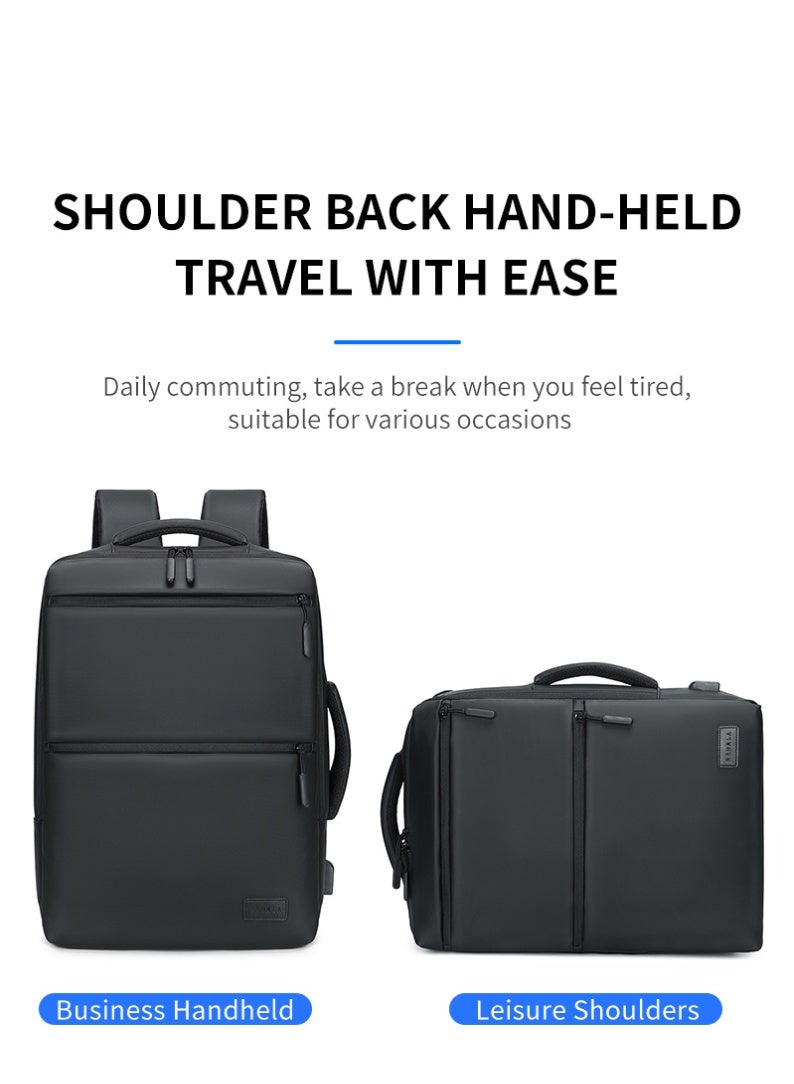 RAHALA RAL815 RAHALA Business and Travel Backpack, Waterproof and Anti-Theft, with USB Charging Port and 15.6-inch Laptop Compartment - BLUE - Image 2