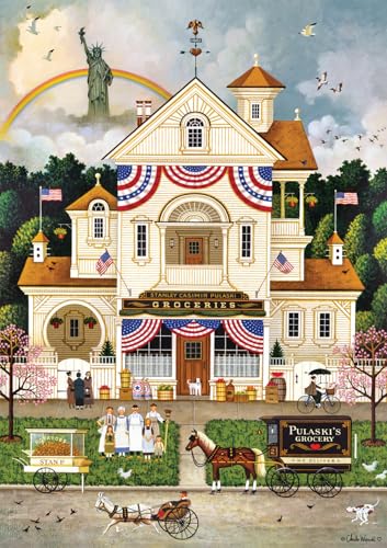 Buffalo Games - Charles Wysocki - Lady Liberty's Independence Day Enterprising - 500 Piece Jigsaw Puzzle for Adults -Challenging Puzzle Perfect for Game Nights - Image 1