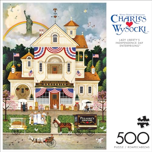 Buffalo Games - Charles Wysocki - Lady Liberty's Independence Day Enterprising - 500 Piece Jigsaw Puzzle for Adults -Challenging Puzzle Perfect for Game Nights - Image 2