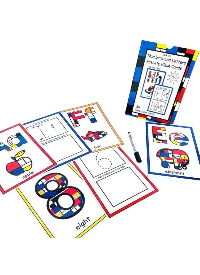 Kojokaru Toys Numbers & Letters Wipe Clean Activity Cards  - Image 3