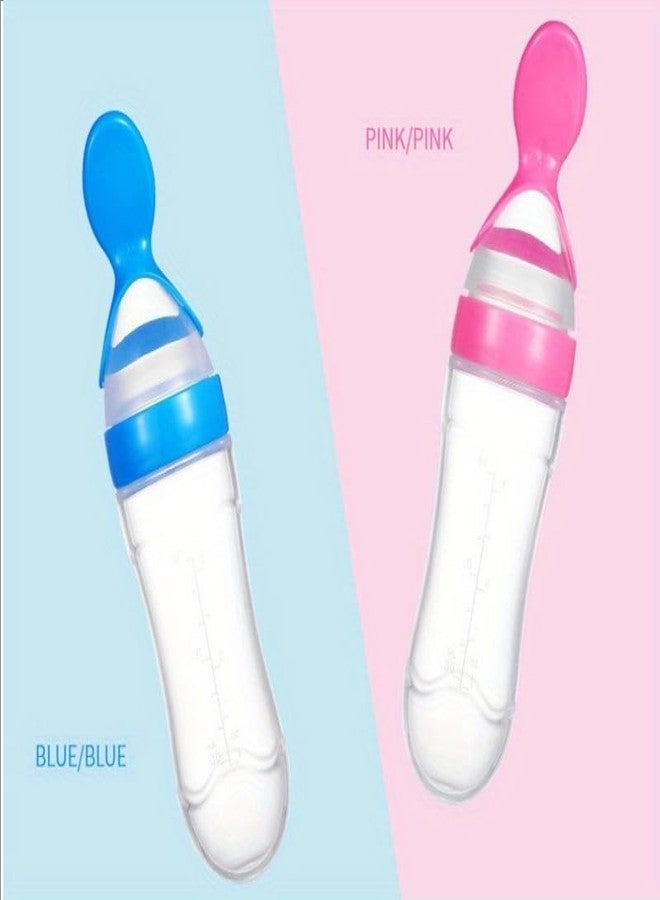 hito Baby 2pc Silicone Squeeze Spoon Rice Paste Feeder - Image 2