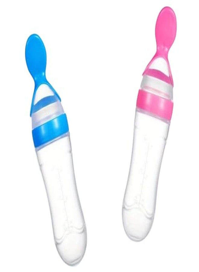 hito Baby 2pc Silicone Squeeze Spoon Rice Paste Feeder - Image 1