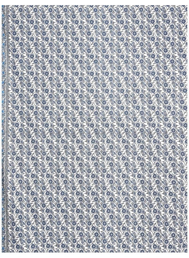 Urban Magic Urban Magic 104TC Cotton DarkBlue Printed King Double Bedsheet (1 Bedsheet, 2 Pillow Covers)  - Image 4