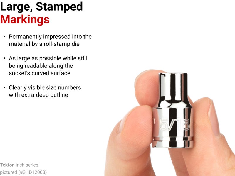 TEKTON 3/8 Inch Drive x 1 Inch 12-Point Socket | SHD12225 - Image 2
