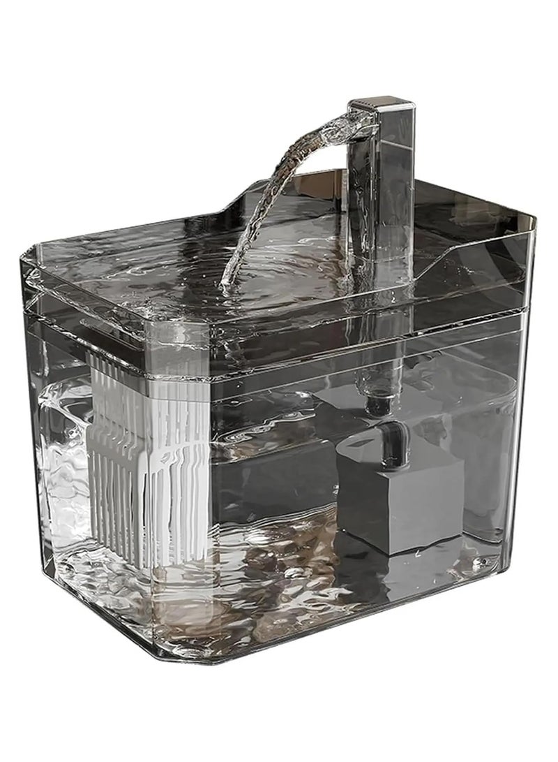 نافورة مياه شفافة للقطط – موزع شرب ذكي بمضخة هادئة وتصميم أوتوماتيكي