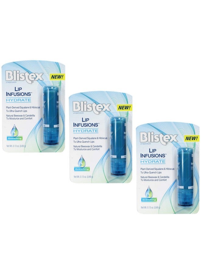 Blistex Lip Infusions Hydrate Lip Moisturizer 0.13 Ounce (3 Pack) - Image 1