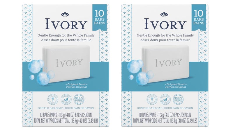 Ivory Clean Original Bar Soap, 4 Ounce, 10 Count (Pack of 2) Total 20 Bars - Image 1