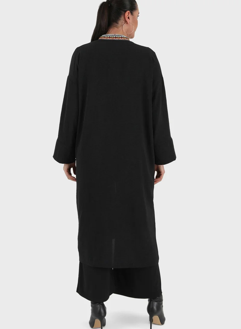 Alia by modanisa Printed Longline Coat