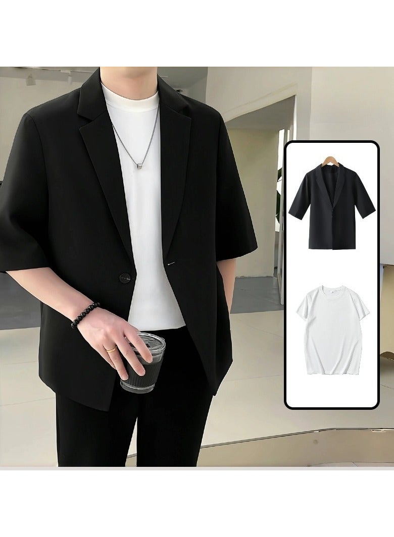 KUYING Thin Ice Silk Short-sleeved Suit Set  - Image 1