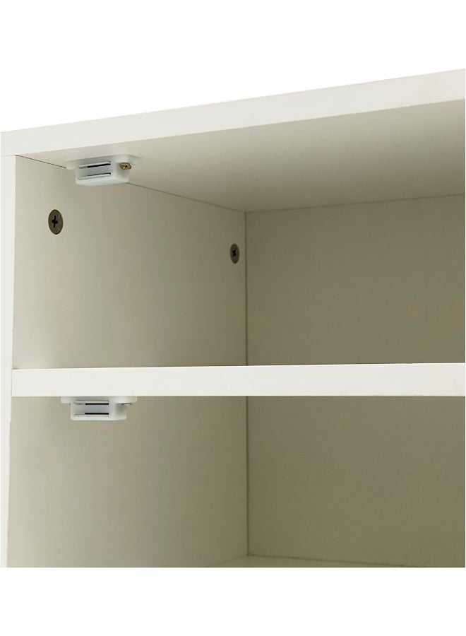 بست وان وحدة تلفاز عصرية وأنيقة للحفاظ على غرفة المعيشة منظمة وراقية 140x38x30 سم MDF أبيض - Image 5