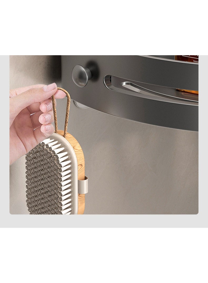 زاوية دش كادي, منظم دش مع 8 خطايا,2 حزمة اللاصق ABS الرفوف دش لتخزين الحمام,لا حفر الجدار المثبتة رف (أسود) - Image 1