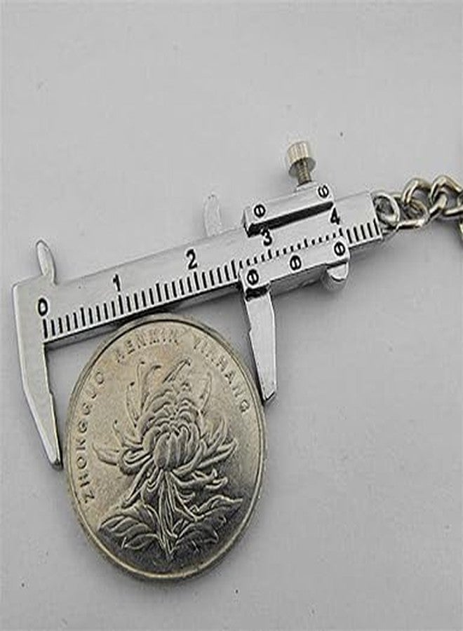VIHANCO Mini Vernier Caliper Keychain, Metal Measuring Tool Keyring, Decorative Key Holder, 52mm Length - Image 2