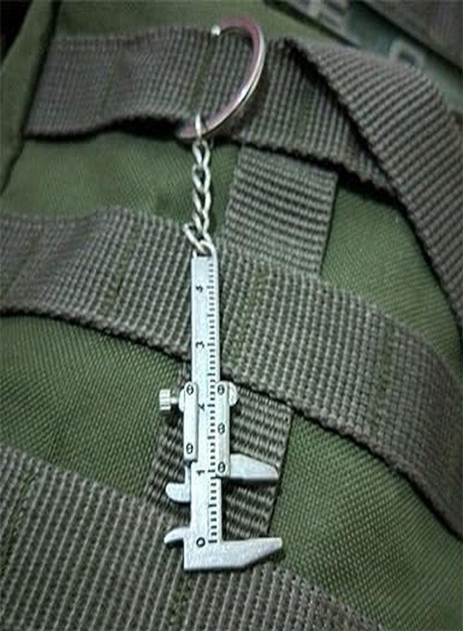 VIHANCO Mini Vernier Caliper Keychain, Metal Measuring Tool Keyring, Decorative Key Holder, 52mm Length - Image 4