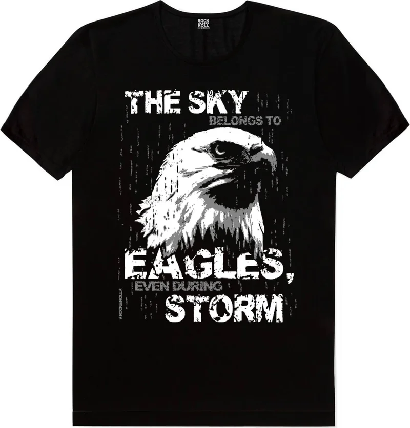 Rock&Roll Eagle of the Skies Black Short Sleeve Men's T-Shirt
