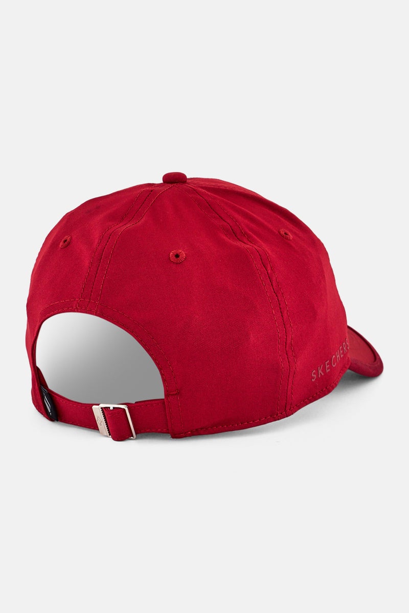 SKECHERS Women Brand Logo Adjustable Cap, Red - Image 2