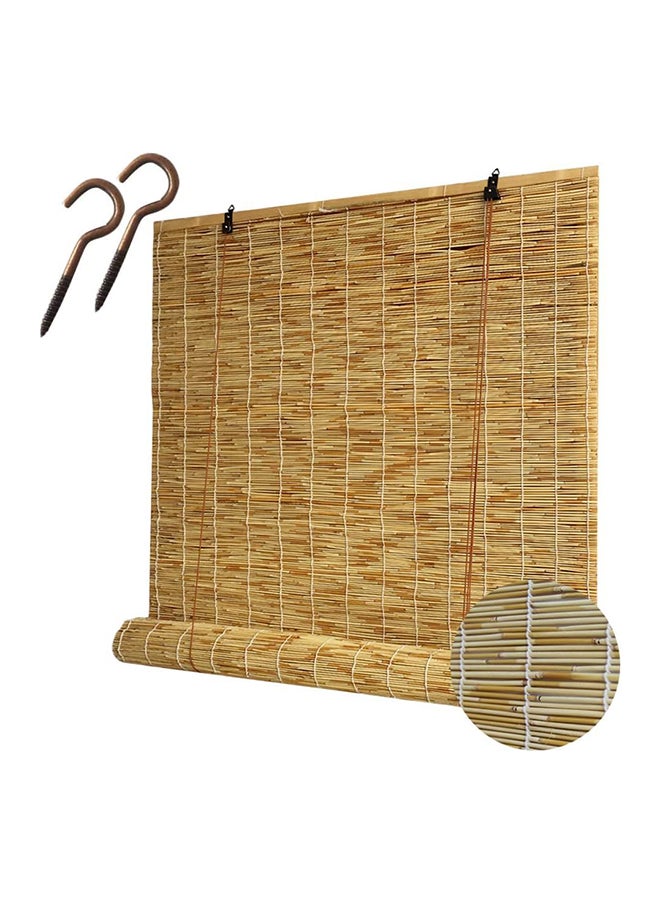 HOME TASTE 1-Piece Outdoor Bamboo Roller Blind (120cm) – Natural Light-Filtering Shade for Indoor & Outdoor Style & Privacy 