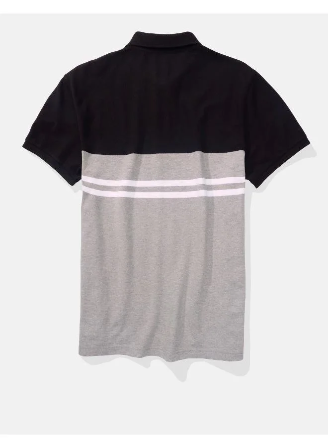 American Eagle Striped Polo