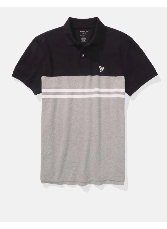 American Eagle Striped Polo