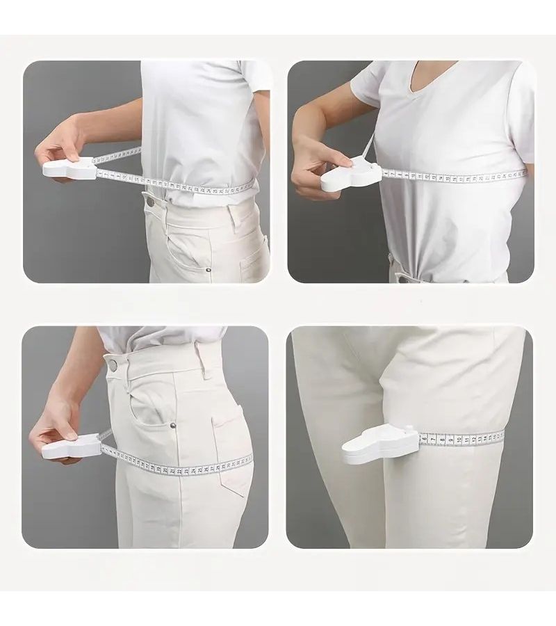 Portable Soft Tape Measure Body Flexible Fitness Measuring Tape Waist Arm Chest Measurement Compact For Gym Travel Home Use Ideal For Students White - Image 4