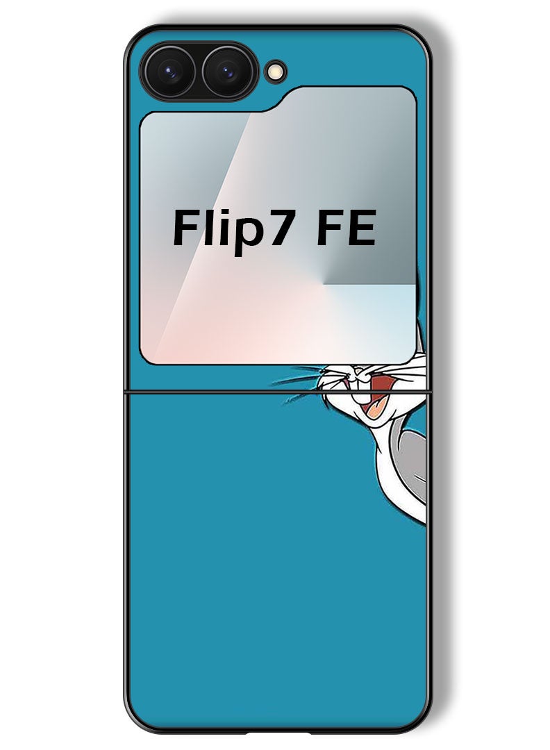 Theodor Case Compatible with Samsung Galaxy Z Flip 7 FE 6.7 Inch Protection Shockproof Bumper Cover Bugs Bunny - Image 1