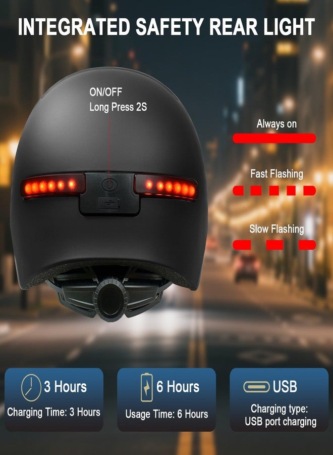 AIDY-PRO Adult Cycling Bike Helmet, Bike Helmet with Light and Smart Communications Bluetooth for Men and Women Black L - Image 3