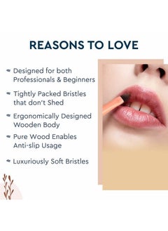GUBB Lip Makeup Brush For Lipstick Blending Professional Wooden Makeup Brush Single  - Image 5
