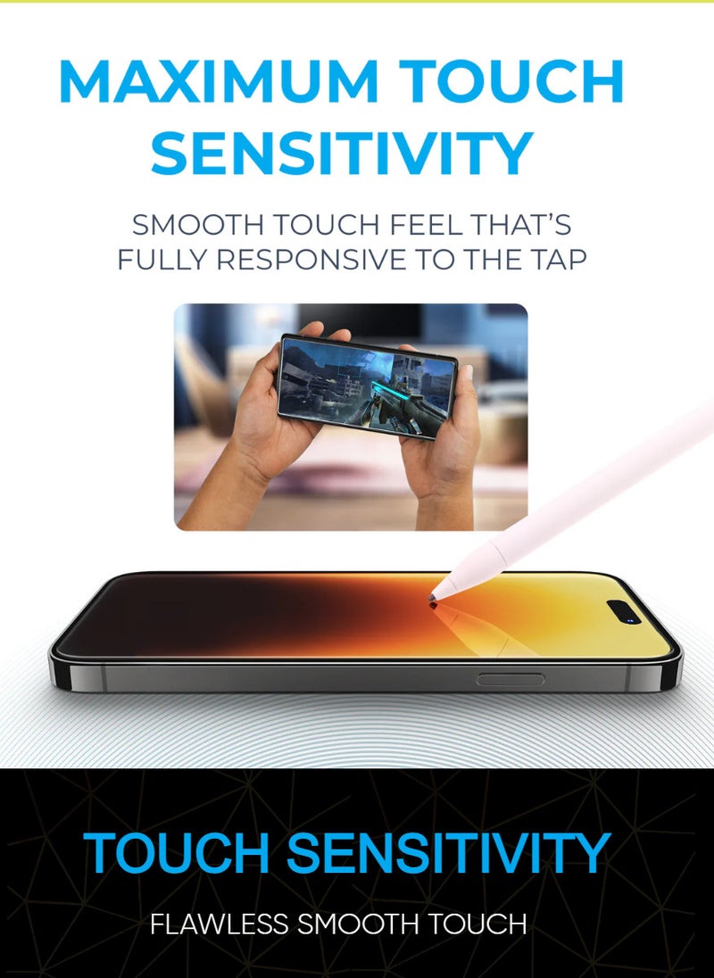 ESD 2 Pieces Tempered Dustproof Privacy Glass Screen Protector Compatible For iPhone 14 - Image 3