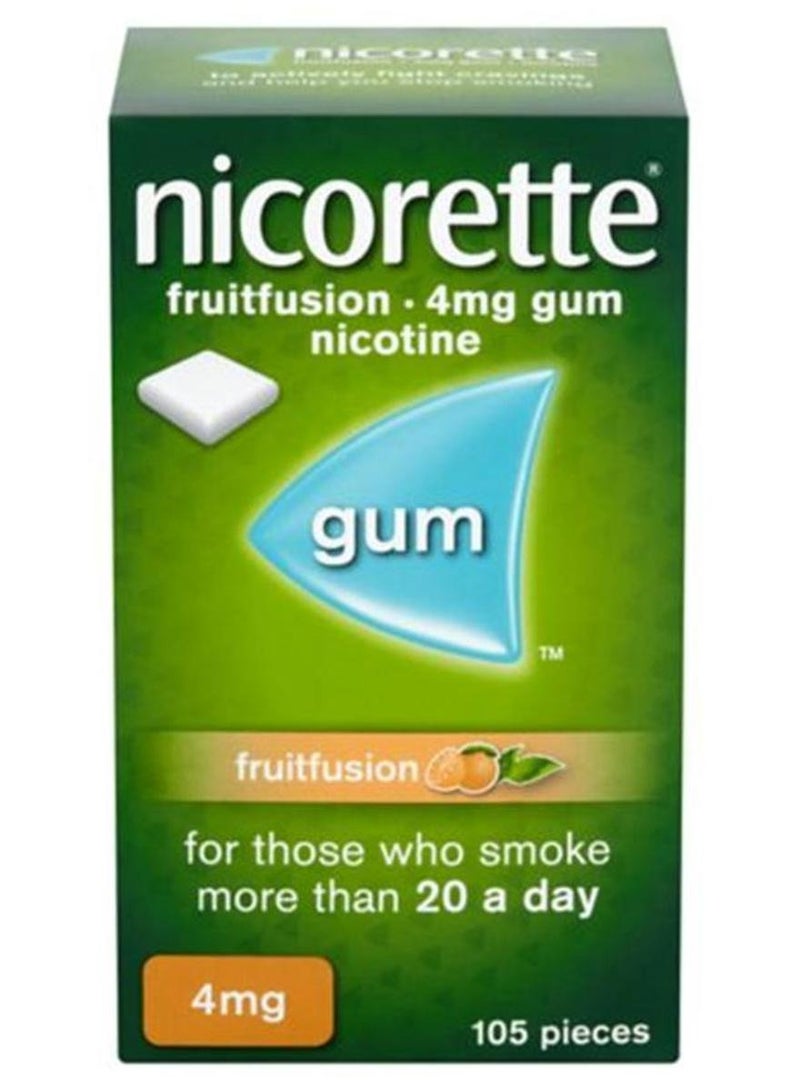 نيكوريت علكة فواكه مدمجة 4 ملغ نيكوتين 105 قطعة - Image 1