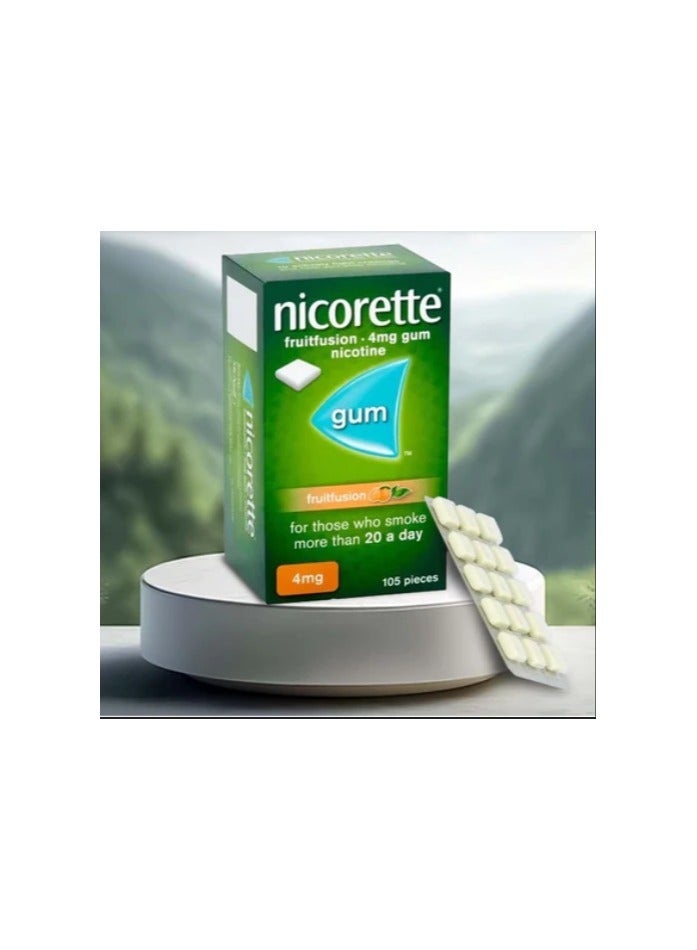 نيكوريت علكة فواكه مدمجة 4 ملغ نيكوتين 105 قطعة - Image 3