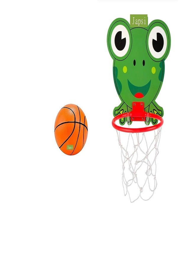 JAPSI Kids Basketball Kit with Wall-Mounted Turtle Design Hoop, Indoor Basketball Net and Ball | - Image 3